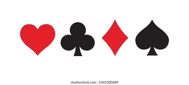 Suit deck of playing cards on white background. Vector illustration.