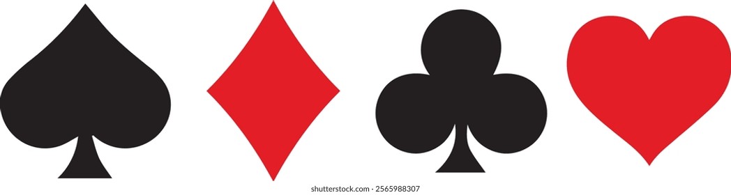 Suit deck of playing cards on white background. Vector illustration. .eps