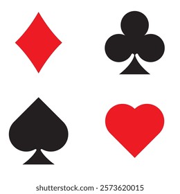 Suit deck of playing cards on white background. Vector illustration.