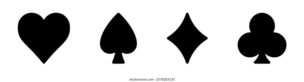 Suit deck of playing cards on white background. Vector illustration