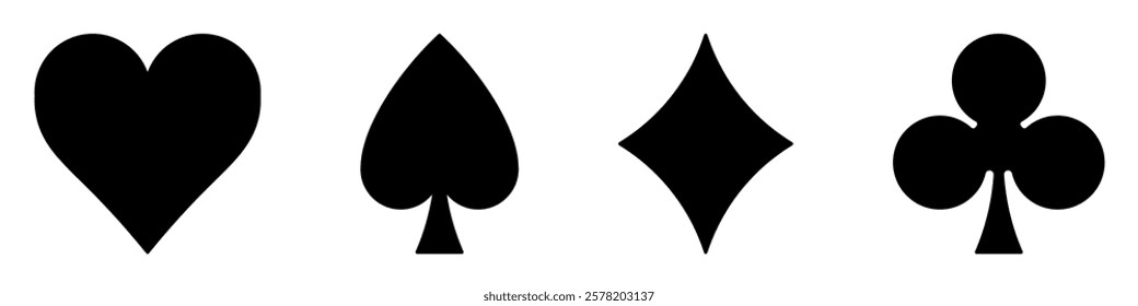 Suit deck of playing cards on white background. Vector illustration