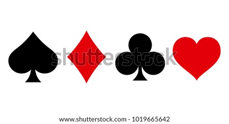 Suit deck of playing cards on white background. Vector illustration.