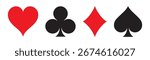 suit deck of playing cards vector. hearts diamonds clubs spades symbol.