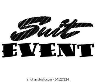 Suit Event - Ad Header - Retro Clipart