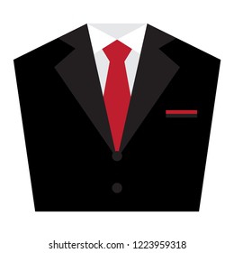 Suit flat icon. You can be used suit icon for several purposes like: websites, UI, UX, print templates, presentation templates, promotional materials, info-graphics, web and mobile phone apps.