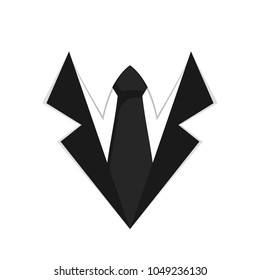 Suit flat isolated on white background. businessman