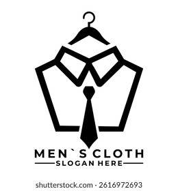 Suit with Hanger logo design vector template