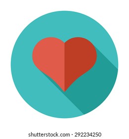 Suit of heart. Flat vector icon for mobile and web applications. Vector illustration.