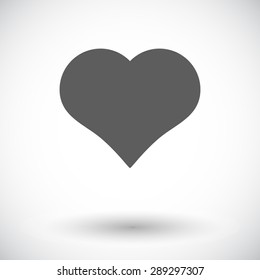 Suit of heart. Single flat icon on white background. Vector illustration.