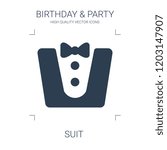 suit icon. high quality filled suit icon on white background. from birthday party collection flat trendy vector suit symbol. use for web and mobile