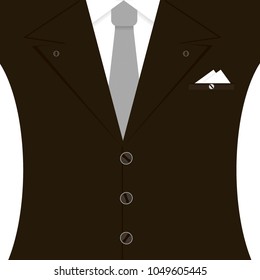 Suit icon isolated on white background. Vector art.