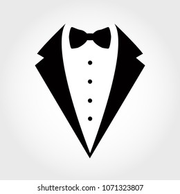 Suit icon isolated on white background. Vector illustration