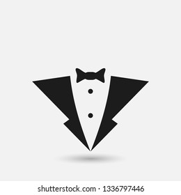 Suit icon isolated on white background.