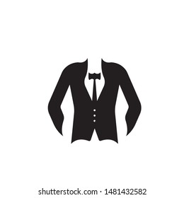 Suit icon isolated on white background. vector art.

