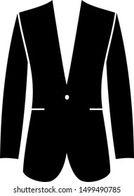 Suit icon isolated on white background. Vector illustration