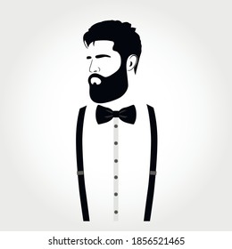 Suit icon isolated on white background. Gentleman icon. Vector illustration