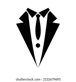 Suit icon isolated on white background. Vector illustration