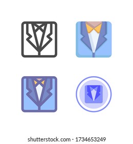 suit icon pack isolated on white background. for your web site design, logo, app, UI. Vector graphics illustration and editable stroke. EPS 10.