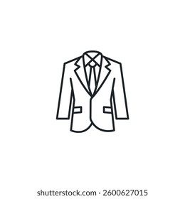 Suit icon symbol vector illustration isolated on white background