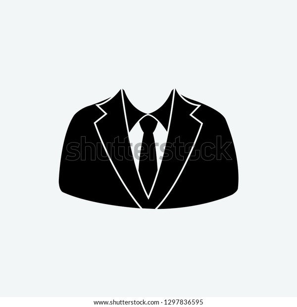 Suit Icon Vector Stock Vector (Royalty Free) 1297836595
