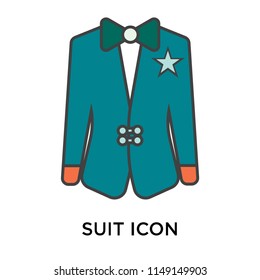 Suit icon vector isolated on white background for your web and mobile app design, Suit logo concept