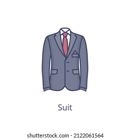 suit icon in vector. logotype