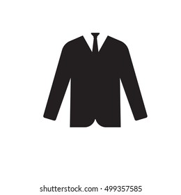 Suit icon vector on the white background