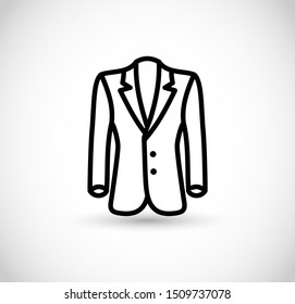 Suit icon vector thin line style