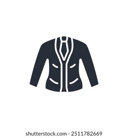 suit icon. vector.Editable stroke.linear style sign for use web design,logo.Symbol illustration.