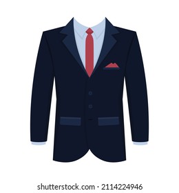 Suit illustrations set on transparent background