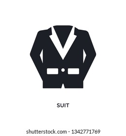 suit isolated icon. simple element illustration from luxury concept icons. suit editable logo sign symbol design on white background. can be use for web and mobile