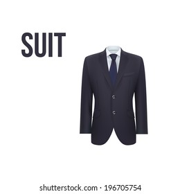 Suit isolated on white background. Vector