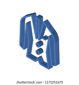 Suit isometric left top view 3D icon