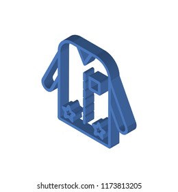 Suit isometric left top view 3D icon