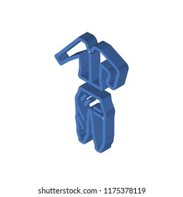 Suit isometric left top view 3D icon