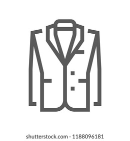 Suit jacket. Fashion and Clothes Vector Line Icon