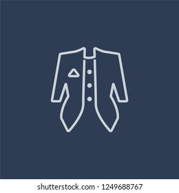 suit jacket  icon. suit jacket  linear design concept from Suit jacket  collection. Simple element vector illustration on dark blue background.