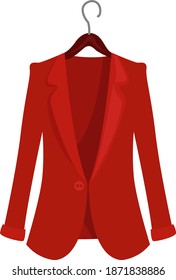 Suit jacket, illustration, vector on white background.