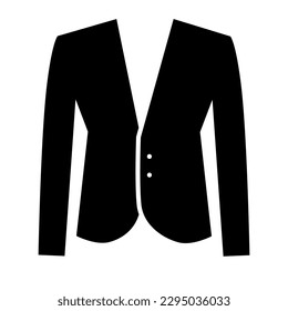 Suit line icon icon silhouette isolated on white vector flat style