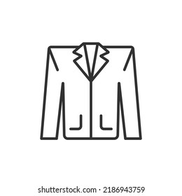 Suit linear icon. Editable stroke. Vector illustration