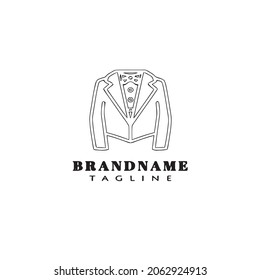 suit logo icon design template black modern isolated vector illustration
