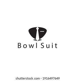 suit logo illustration bowl design vector template