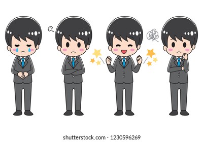 Suit male pose variation