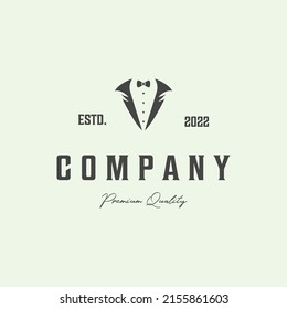 suit man vintage icon logo minimalist vector illustration design