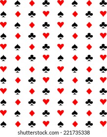 Suit playing card symbols pattern