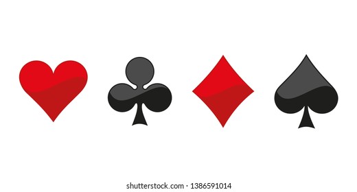 Suit playing card symbols - Vector