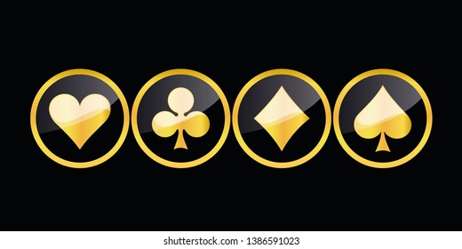 Suit playing card symbols - Vector