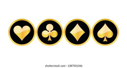 Suit playing card symbols - Vector