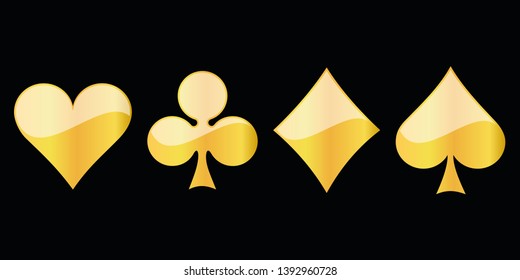 Suit playing card symbols - Vector