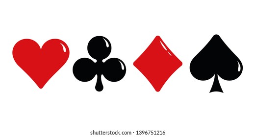 Suit playing card symbols - Vector